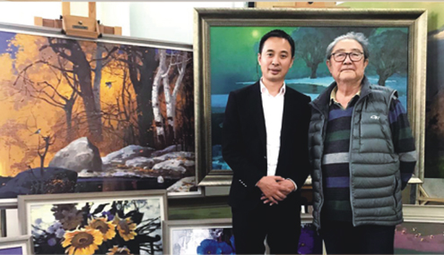 莊強先生與魯迅美術學(xué)院名譽院長(cháng)宋惠民教授留影